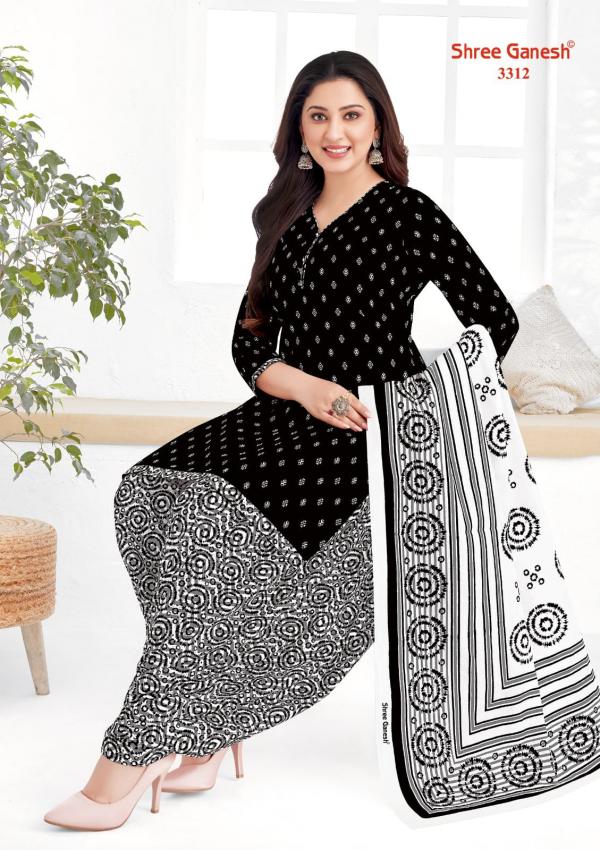 Shree Ganesh Colours Special White & Black Vol-3 – Dress Material